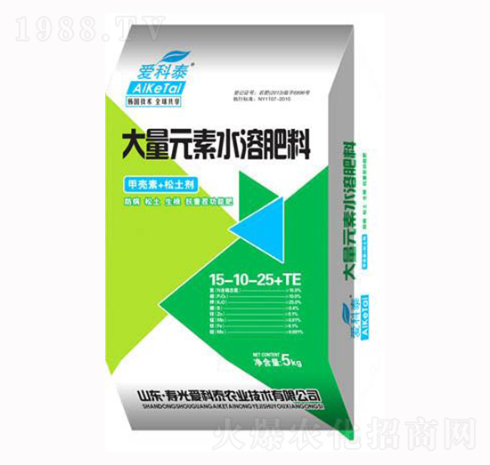 大量元素水溶肥料15-10-25-愛(ài)科泰